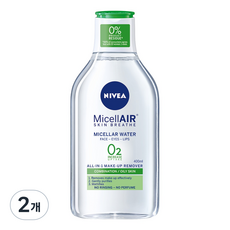 니베아 세범컨트롤 미셀라 에어 클렌징 워터, 400ml, 2개