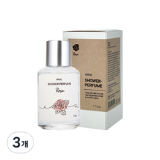 웨이브 샤워퍼퓸 장미향, 3개, 50ml