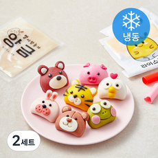 쌀이랑놀자 베이직 동물반달떡 세트 140g (냉동), 1개입, 2세트
