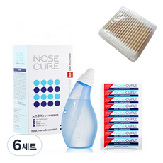 노즈큐어 수동식 코세정기세트 + 면봉 100p, 6세트