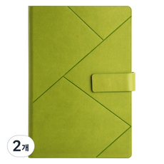Madakkumi 商務辦公用高級筆記本 A5日誌 A款, 02 綠色, 2個