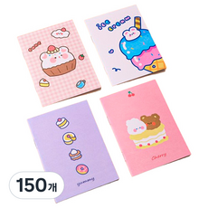 Maket Gamseong 卡通迷你練習本, 隨機出貨(甜點系列), 150個