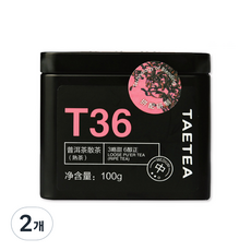 대익차 보이차 산차 T36 숙차, 100g, 1개입, 2개