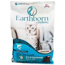 Earthborn 全齡貓 農場低敏無穀貓糧, 野生魚 + 蔬菜, 5670g, 1袋