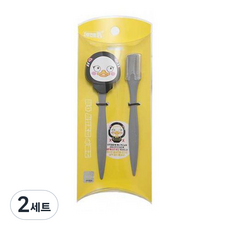 펭수 눈썹커터 앤 미러 세트, 혼합색상, 2세트