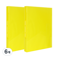 킹짐 클리어화일 A4 60매, 노랑, 6개