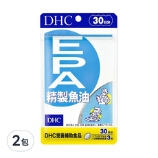DHC 精製魚油EPA 30日份, 維持生理機能順暢運作，守護健康的最佳夥伴, 90顆, 38.9g, 2包