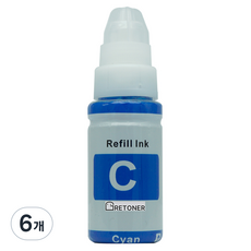 캐논 호환 무한 리필 잉크 GI-990, 파랑(GI-990C), 6개
