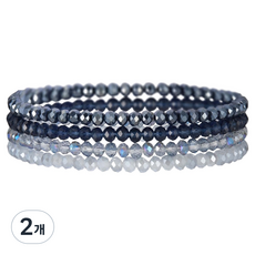 Homsell 瑜伽冥想彈性手鍊 藍色 18cm, 2個