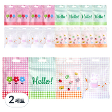 팬시픽스 다용도 지퍼백 포장봉투 4종 세트, 체크 혼합, 2세트