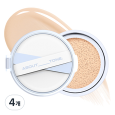어바웃톤 워터 레이어 핏 쿠션 리필 14g, 22 아이보리, 4개
