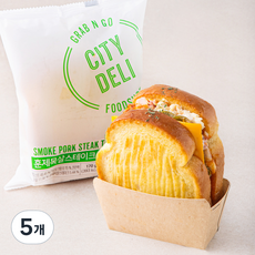 시티델리 훈제목살 스테이크 토스트, 170g, 1개입, 5개