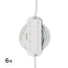 Beurrureikeu 電線 電纜線 延長線 線路 整理固定架, 白色, 6個