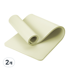 코멧 스포츠 NBR 요가매트 20mm, 크림 베이지, 2개