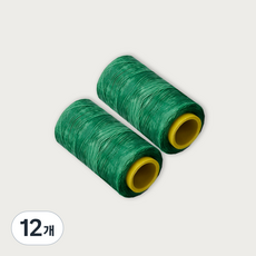 가죽공예 왁스실 초사용 1mm x 220m, 그린, 12개