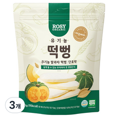 유기농 쌀과자 떡뻥, 단호박, 30g, 3개