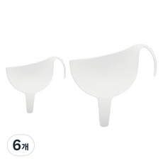 스내지 신형 깔때기 대 + 소 세트, 투명, 6개