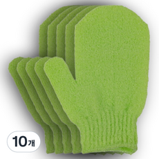 YBHOME 溫和搓澡手套, 綠色, 1入, 10個