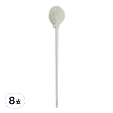 彎折刷頭杯刷，4入組, 8支, 白色