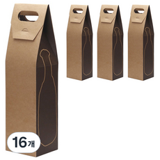 indi.k 手提牛皮紙酒盒, 16個, 混合顏色