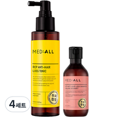 메디올 알시피 안티로스 탈모완화 힐링부케 샴푸 100ml + 헤어토닉 120ml 세트, 4세트