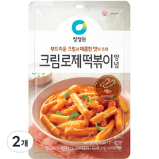 대상 청정원 크림로제 떡볶이 양념, 2개, 140g