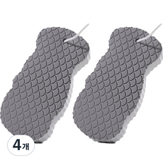 네이누스 저자극 때밀이 매직 스펀지, 그레이, 1개입, 4개