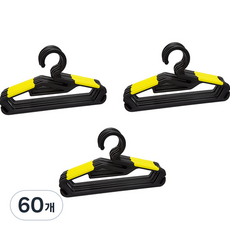 유아용 논슬립 옷걸이, 레몬, 60개