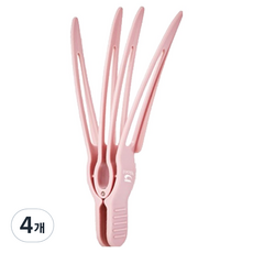 Toolif Fixstay豐盈髮夾, 4個, 粉紅色