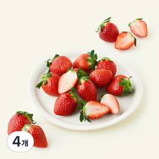 GAP 인증 거창 몰래 먹는 한단 딸기 15개입, 500g, 4개