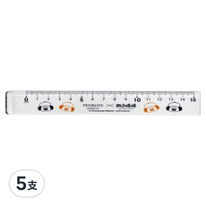 PENROTE 筆樂 胡子碰碰 易拿尺 15cm, 碰碰款, 5支