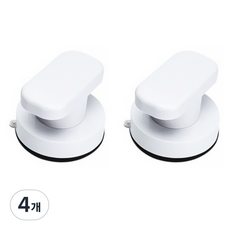 알럽홈 흡착식 다용도 핸들 손잡이 화이트 소, 4개