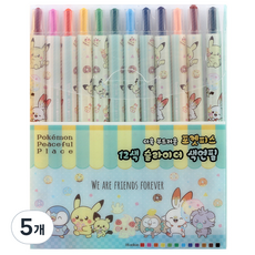 寶可夢 Poképeace 滑動式色鉛筆 隨機出貨, 5個, 12色