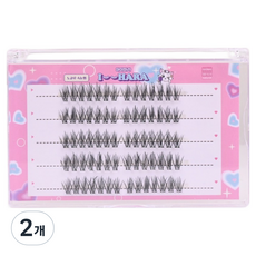 IHara 橫向5排無膠清純芭比睫毛, 2個, 黑色