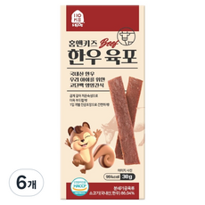 홈앤키즈 한우 육포 6p, 한우육포, 30g, 6개