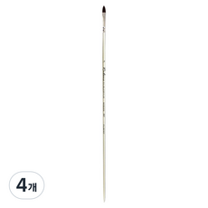 韓國 Rubens 美術畫筆 661F 油畫人造毛兩用, 4個, 2號