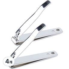 Lvia 一字型指甲剪, 銀色, 4個