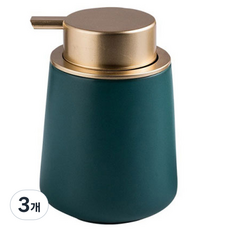 THE ZAKKA 多用途陶瓷按壓瓶 400ml, 3個, 深綠色