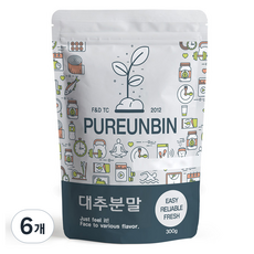 푸른빈 대추 가루 분말, 6개, 300g