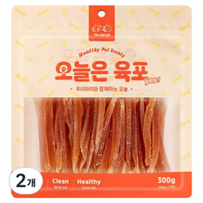 예스몽 오늘은 육포 강아지 간식, 닭가슴살 소프트스틱, 300g, 2개