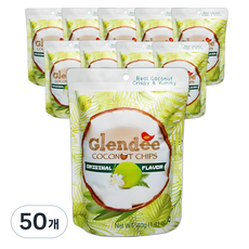 Glendee 椰子脆片 原味, 40g, 50個