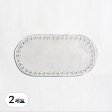 Yarna PVC包底板 橢圓形 中 20 x 10 cm 套組, 2套, 透明