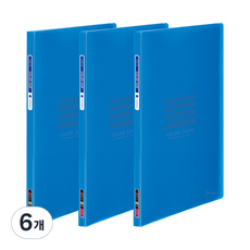 ECO Chungwoon 彩色索引透明文件夾 10頁 A4, 天藍, 6個