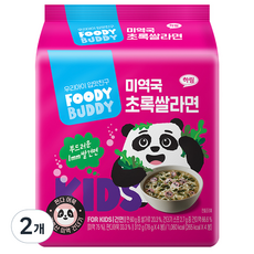 foodybuddy 綠色海帶湯米拉麵 4入, 2個, 312g