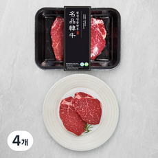 횡성한우 1+등급 안심 스테이크용 (냉장), 200g, 4개