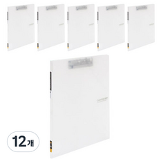 ECO Chungwoon 透明彩色標籤拉桿夾 A4, 隨機出貨, 12個