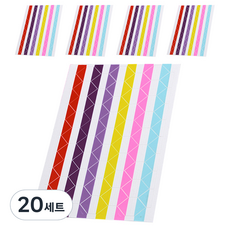 BERIGOOZE 照片角貼, 混色, 20套