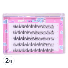 IHara 橫向5排 免膠水Bling Barbie假睫毛, 黑色, 2個