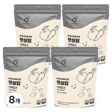 오가웰 유아용 유기농 현미로 만든 햇살팝, 혼합맛(사과/당근), 25g, 8개