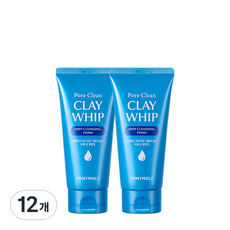 토니모리 모공쓱싹 클레이 휩 딥 클렌징폼, 120ml, 12개
